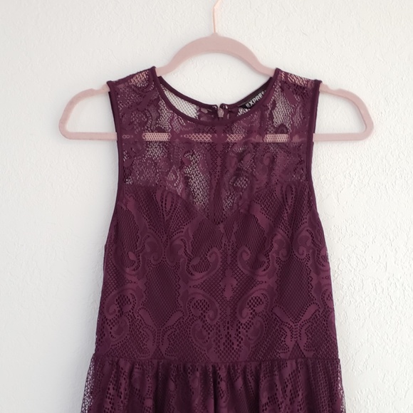 NWOT LACE BACK Purple EXPRESS Never Worn - Picture 4 of 8